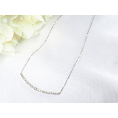 PT900 0.30ctダイヤモンドグラデーションラインネックレスP2451