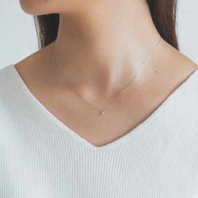 【甲府ジュエリー】Pt900　プラチナ　ダイヤ　0.03ct　ネックレス(73305826)