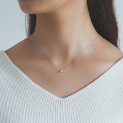 【甲府ジュエリー】Pt900　プラチナ　ダイヤ　0.1ct　ネックレス(73305851)