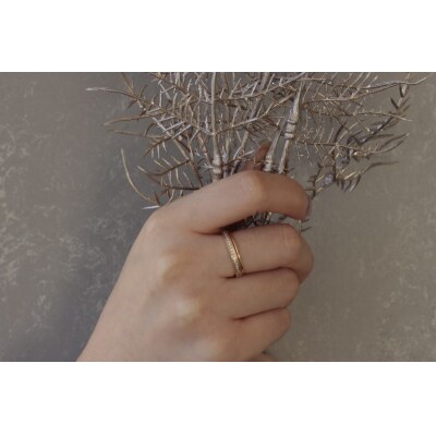 K18鍛造リング　極細0.8mm　9000495227