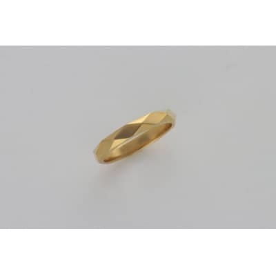 純金(24金)鍛造リング　ひし形カット　9000385840
