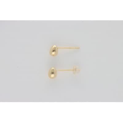 K18イエローゴールド　卵型ピアス　シリコンキャッチ付　9000514225