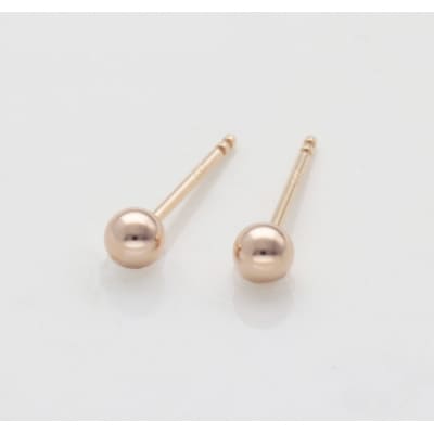 K18ピンクゴールド　丸玉ピアス　シリコンキャッチ付　9000514340