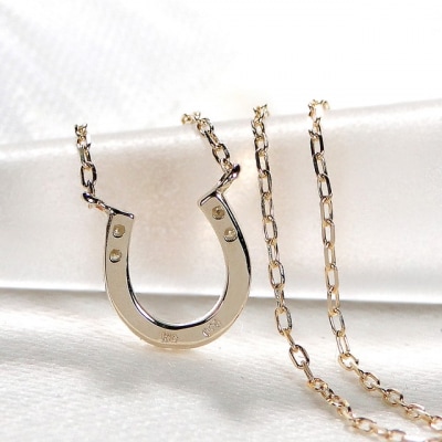 K10YG馬蹄ダイヤモンドネックレス(Fph013)