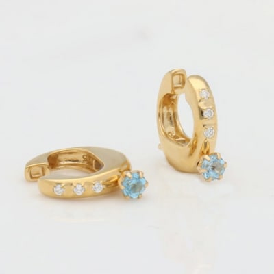 SV925 (イエローメッキ)イヤリングコンバーター　キュービックジルコニア付　9000301763