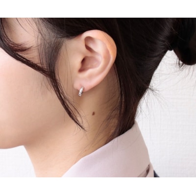 SV925 (ホワイトメッキ)イヤリングコンバーター　キュービックジルコニア付　9000301755