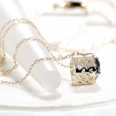 K10YGロンドンブルートパーズ ダイヤモンド ネックレス(Fph015) | 山梨