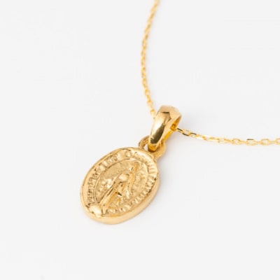 K24 マリア メダイ 純金 ゴールド ペンダント ネックレス 小 HH19775