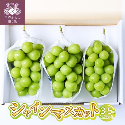 〈2026年度配送分〉シャインマスカット 3～5房(2.2kg以上) 〈KF-2〉