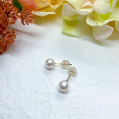 K18 あこや真珠 パールピアス 5.5mm (PE1060KD-5.5mm)