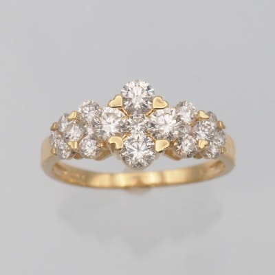 K18 1.0ct ダイヤモンド リング　HR-009637