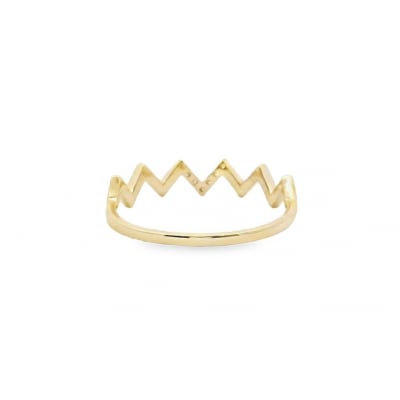 K10YGダイヤモンドハートビートリング R4101DI-Y2