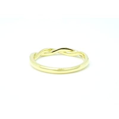 K18YG ツイストデザイン地金リング R4109-Y
