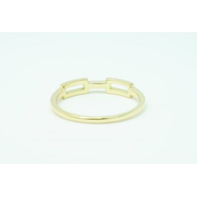 K10YG 地金チェーンデザインリング R4110-Y2