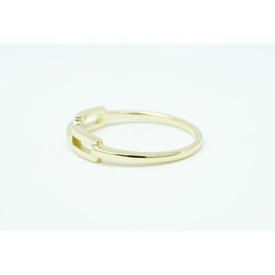 K10YG 地金チェーンデザインリング R4110-Y2