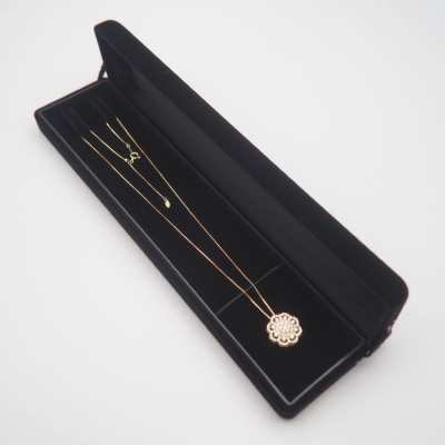 K18 1.0ctダイヤモンド　シンメトリーペンダントネックレス　HH019801