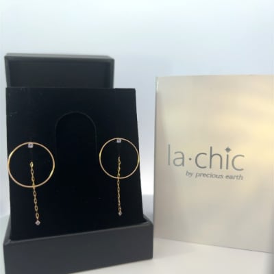 K18　タンザナイトピアス　SPIN-6