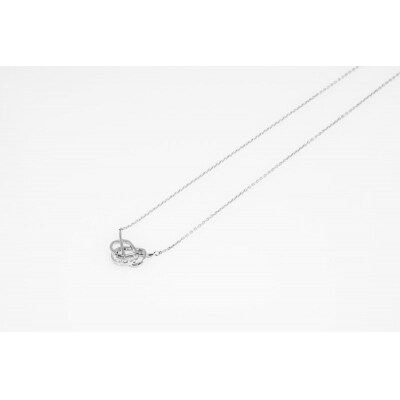 Pt900 水引ネックレス あわじ結び CN-122