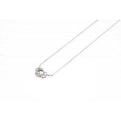 Pt900 水引ネックレス あわじ結び CN-122