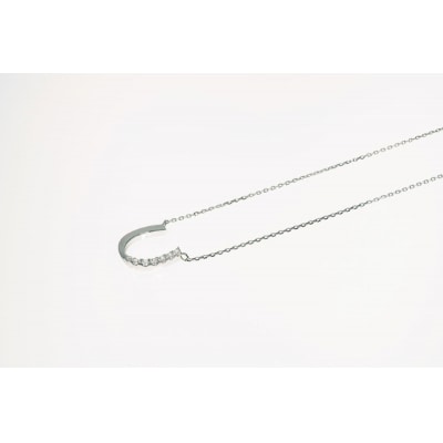 Pt900 ダイヤ馬蹄ネックレス CN-293