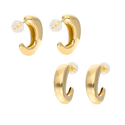 K18モダンデザインスタッドピアス(KE-262)