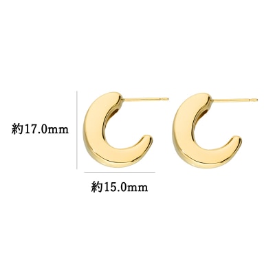 K18モダンデザインスタッドピアス(KE-262)