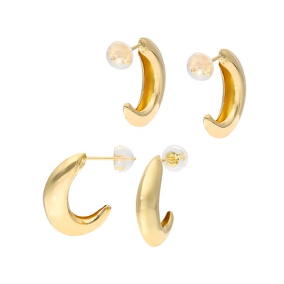 K18モダンデザインスタッドピアス(KE-263)