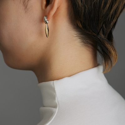 K18/Pt900 スウィングスタッドピアス(KE-96)