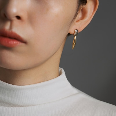 K18/Pt900 スウィングスタッドピアス(KE-96)