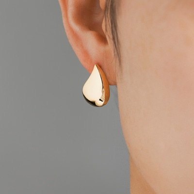 K18 ペアシェイプモチーフスタッドピアス(KE-1311)