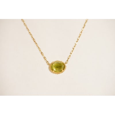 MB1005 ドレスネックレス　ペリドット