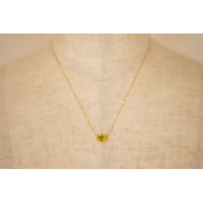 MB1005 ドレスネックレス　ペリドット