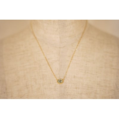 MB1003　ドレスネックレス　アクアマリン
