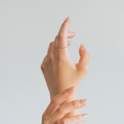 【サイズ選択】【甲府ジュエリー】K18　チェーンリング(33300950)