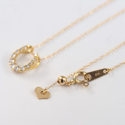 K18 ダイヤモンド 馬蹄 ネックレス VBP259