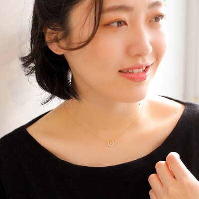 K18 ダイヤモンド 馬蹄 ネックレス VBP259