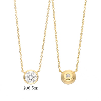K18 シンプルダイヤモンドネックレス(0.5ct)　60-9577