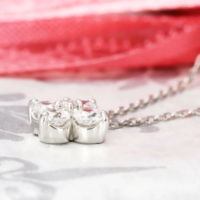 Pt900　0.30ct　ダイヤモンド スイートフラワー ペンダント-P0079