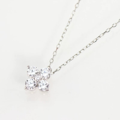 Pt900　0.30ct　ダイヤモンド スイートフラワー ペンダント-P0079