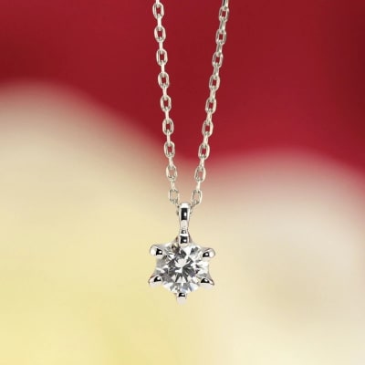Pt900　0.28ct　1粒ダイヤモンド ペンダント-P0219