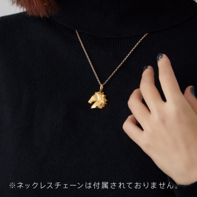 純金製馬ペンダントトップ　2