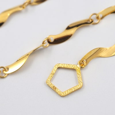 K24 pure gold Crown/ピュアゴールド クラウン ネックレス14566