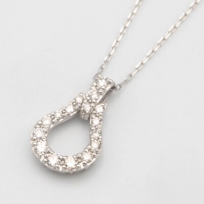 PT900/PT850 0.15ct ダイヤモンド ペンダントネックレス　FHH-019981