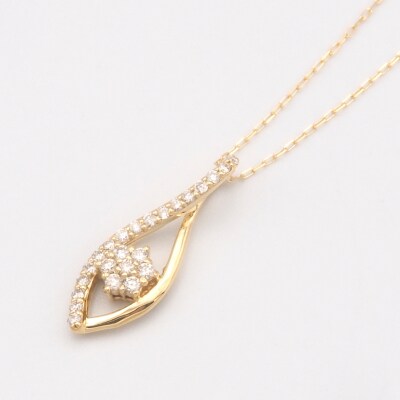 K18 0.15ct ダイヤモンド ペンダントネックレス　FHH-019982