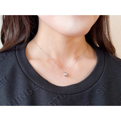 PT900手彫り七宝文様のダイヤペンダント(472569)