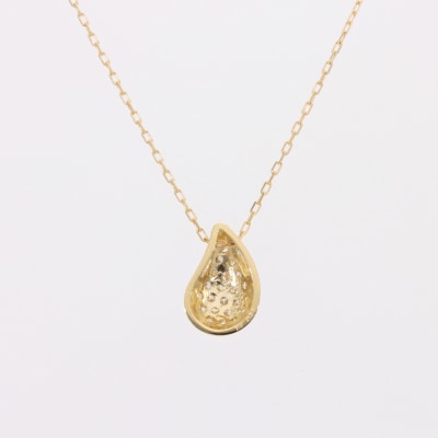 K18 イエローゴールド ティアドロップ ダイヤモンド 0.2ct ネックレス EJ-117