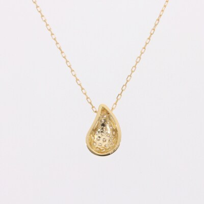 K18 イエローゴールド ティアドロップ ダイヤモンド 0.2ct ネックレス EJ-117