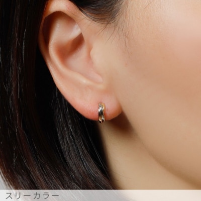 スリーカラー フープピアス small /a0014