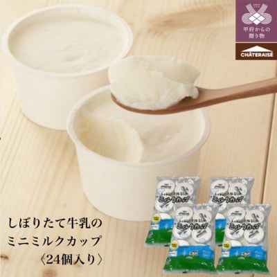 【シャトレーゼ】しぼりたて牛乳のミニミルクカップ24個入
