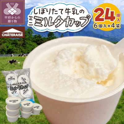 【シャトレーゼ】しぼりたて牛乳のミニミルクカップ24個入